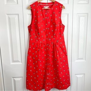 Boden  sleeveless Rosehip Ballet Slippers Leila Shirt Dress - Women